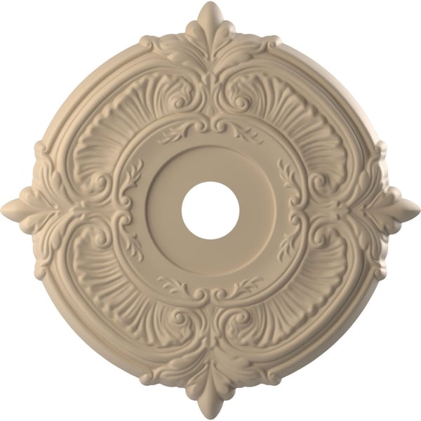 Ekena Millwork Attica PVC Medallion (Canopies up to 7 3/4"), 22"OD x 3 1/2"ID x 1"P, UltraCover Satin Smokey Beige CMP22ATGBE - main